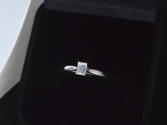 Platina ring met diamant en gia certificaat - afbeelding 4 van  7