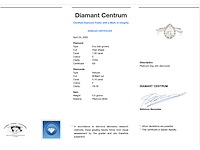 Platina ring met een grote peer geslepen diamant van 1.02 carat en natuurlijke briljanten - afbeelding 3 van  9
