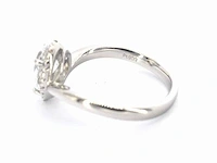 Platina ring peer diamant 1.02 ct briljant - afbeelding 8 van  9