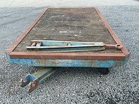 Platte wagen 300x150cm. dubbele besturing - afbeelding 2 van  5