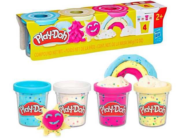 Play-doh 4-pack confetti-boetseerklei (12x) - afbeelding 1 van  4