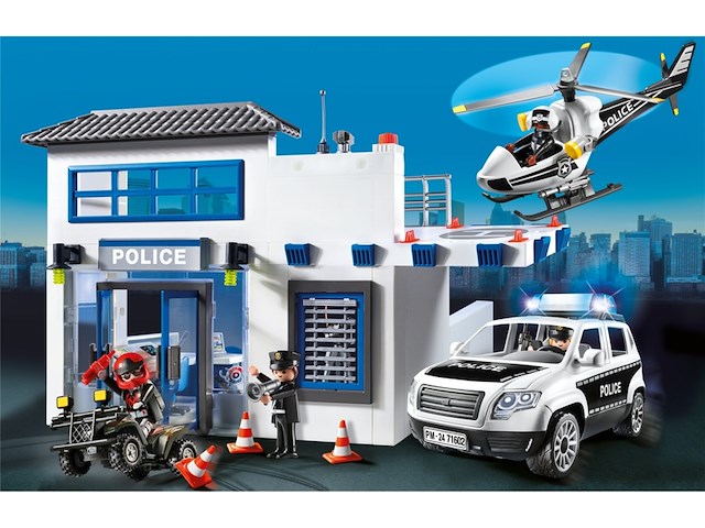 Playmobil action heroes 50yr politiepost met voertuigen - afbeelding 1 van  5