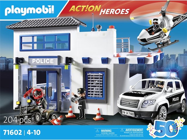 Playmobil action heroes 50yr politiepost met voertuigen - afbeelding 3 van  5