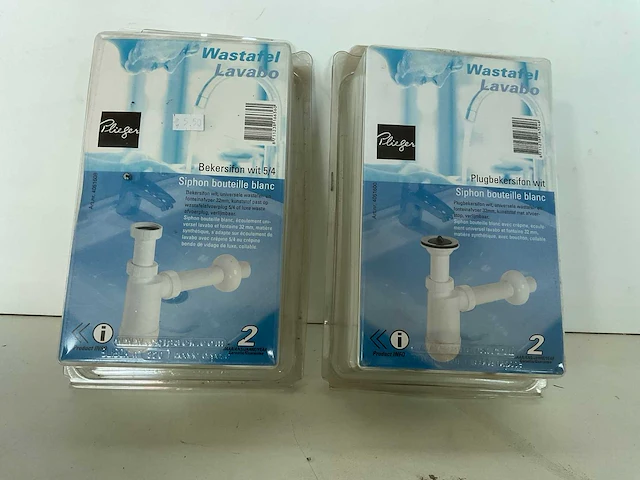 Plieger - lavabo - sifon voor wastafel of fontein (2x) - afbeelding 1 van  2