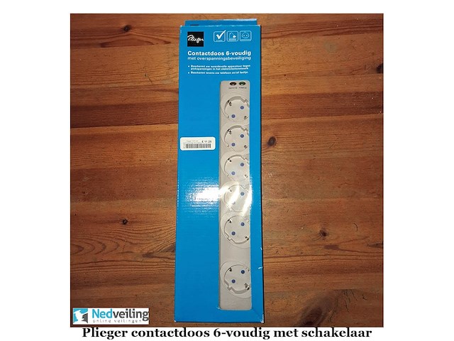 Plieger contactdoos 6-voudig met overspanningsbeveiliging (doos t) - afbeelding 2 van  3