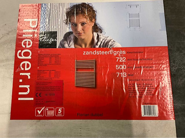 Plieger florian dubbel handdoekradiator (3x) - afbeelding 3 van  4