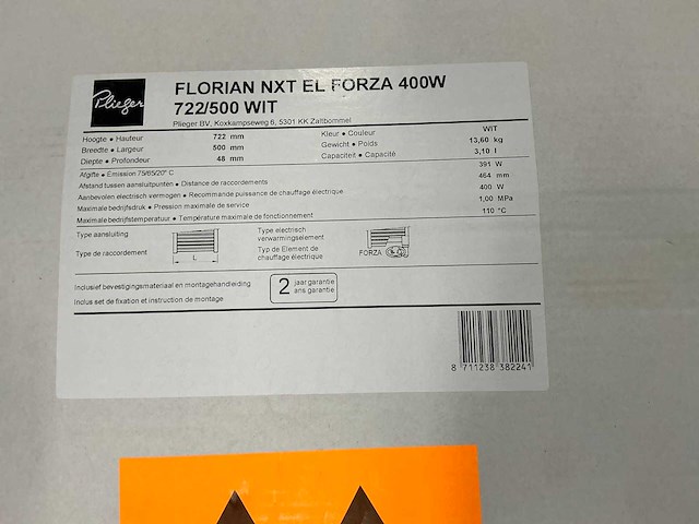 Plieger florian nxt el fischio elek. radiator 722x500mm (2x) - afbeelding 4 van  4