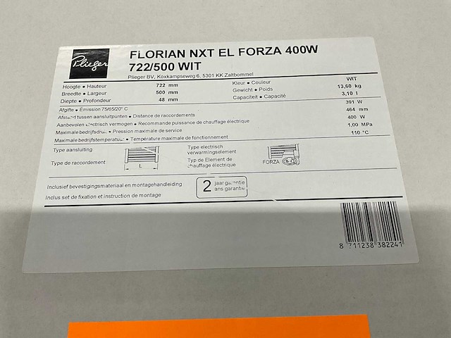 Plieger florian nxt el forza elektrische handdoekradiator (2x) - afbeelding 3 van  3