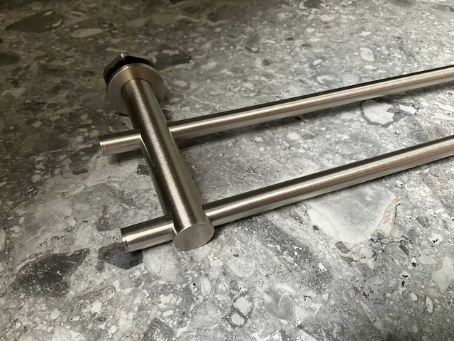 Plieger handdoekbeugel dubbel inox - afbeelding 3 van  6