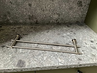Plieger handdoekbeugel dubbel inox - afbeelding 1 van  4