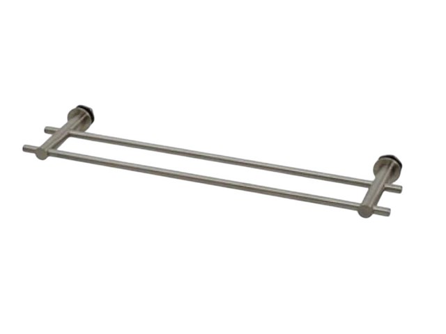 Plieger handdoekbeugel dubbel inox - afbeelding 1 van  4