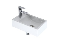 Plieger houston fonteinset links keramiek incl.kraan & sifon wit - afbeelding 1 van  3