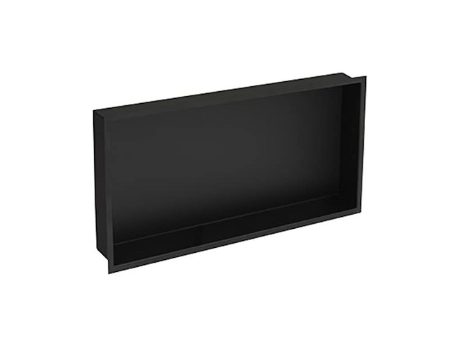 Plieger inbouwnis met flens waterproof zwart - afbeelding 1 van  3
