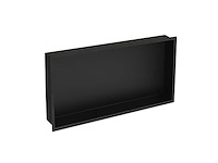 Plieger inbox inbouwnis met flens rvs 60 x 30 x 7.5 cm matzwart - afbeelding 1 van  3