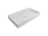 Plieger kansas wastafel zonder kraangat met overloop wit - afbeelding 1 van  2