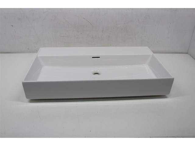 Plieger kansas wastafel zonder kraangat met overloop wit - afbeelding 2 van  2