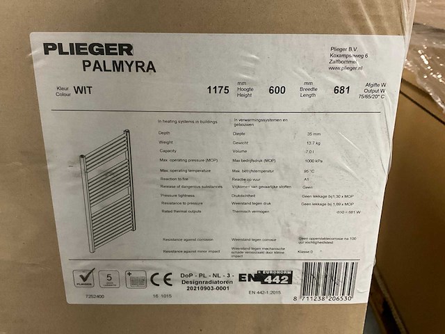 Plieger palmyra handdoekradiator - afbeelding 3 van  3