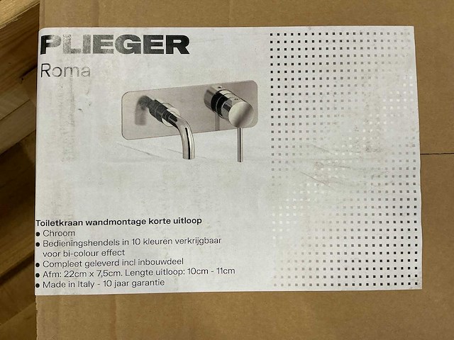 Plieger roma toiletkraan korte uitloop chroom - afbeelding 2 van  4
