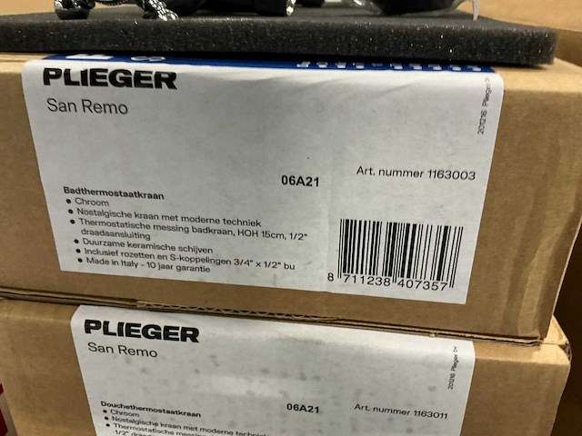 Plieger san remo douchethermostaatkraan (4x) - afbeelding 4 van  5