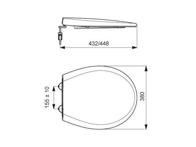 Plieger toiletzitting met deksel, soft-close (5x) - afbeelding 2 van  4