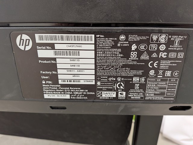 Plotter hp, designjet t630, bouwjaar 2024 - afbeelding 4 van  4