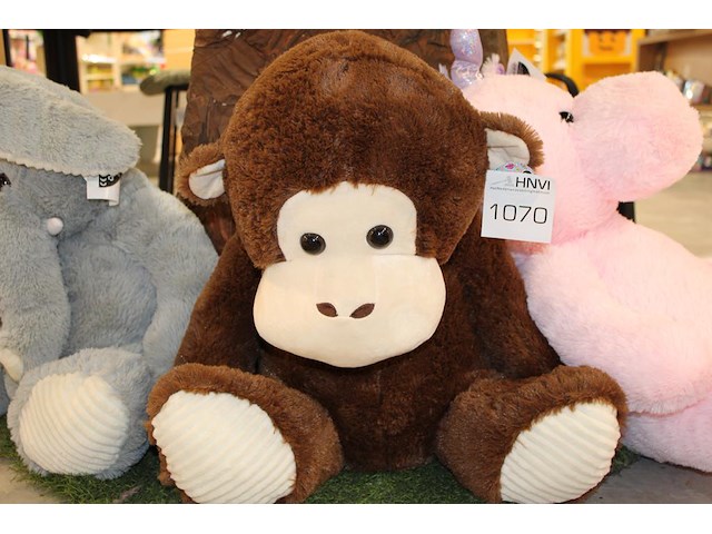 Pluche aap jollyplush lengte circa 65 cm. - afbeelding 1 van  2