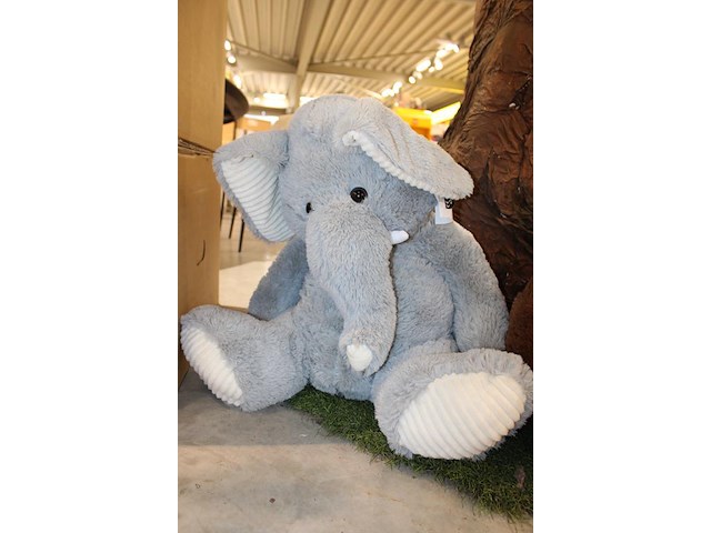 Pluche olifant jollyplush lengte circa 65 cm. - afbeelding 2 van  2
