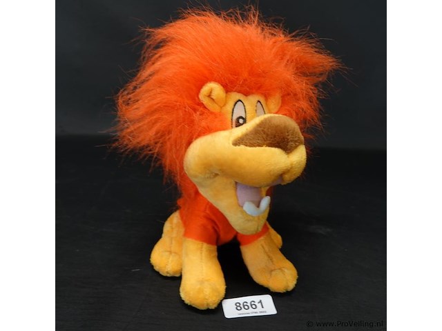 Pluche oranje leeuw - afbeelding 1 van  3