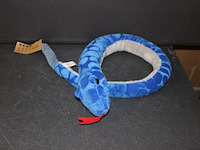 Pluche slang met ratel blauw in kr 11 - afbeelding 1 van  3