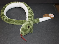 Pluche slang met ratel groen in kr 11 - afbeelding 3 van  3