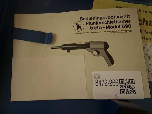 Plunjerschiethamer beto, model 690 - afbeelding 6 van  6