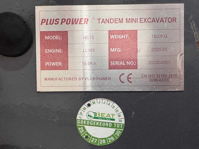 Plus power - 2023 - he15 - graafmachine met schiethamer - afbeelding 21 van  25