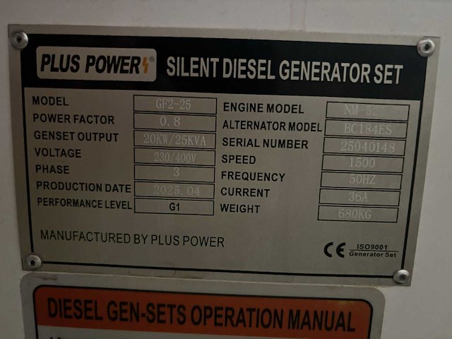 Plus power - gft-25 - noodstroomaggregaat - afbeelding 3 van  3