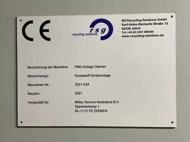 Pmd kunststof sorteerinstallatie - afbeelding 22 van  65