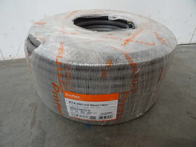 Pmflex - icta 3422-3 - 5g2,5 h07v-u - voorbedrade flexbuis 100 mtr - afbeelding 1 van  2