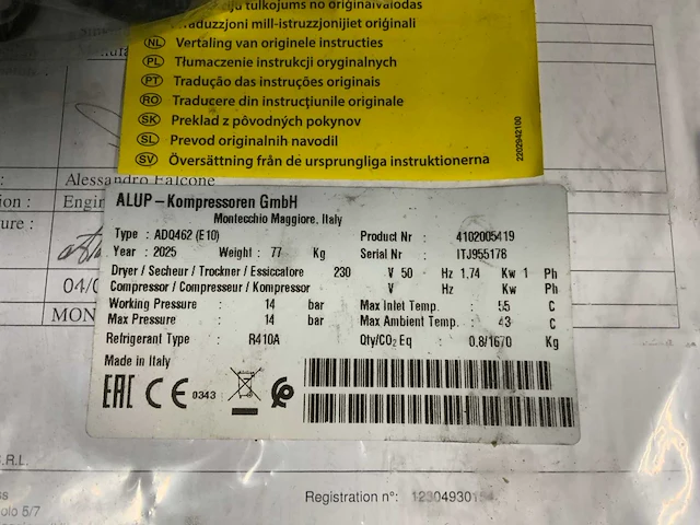 Pneumatech alup perslucht behandel installatie - afbeelding 14 van  16