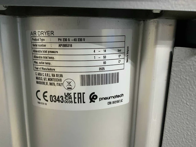 Pneumatech alup perslucht behandel installatie - afbeelding 16 van  16