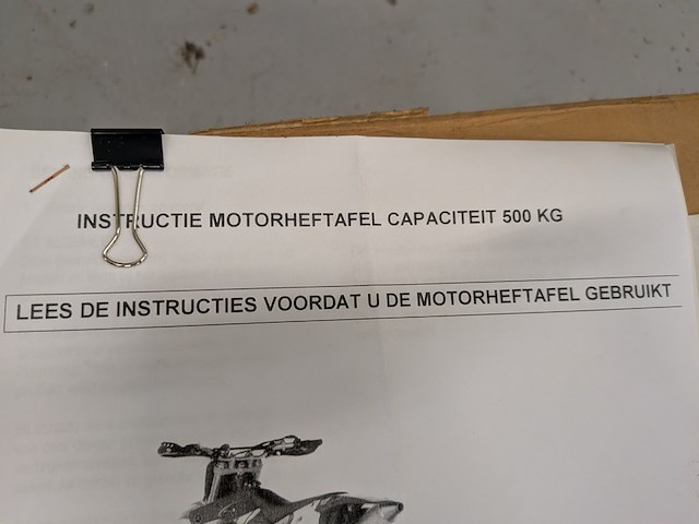 Pneumatische motor heftafel powerplus, max 500 kilo - afbeelding 6 van  15