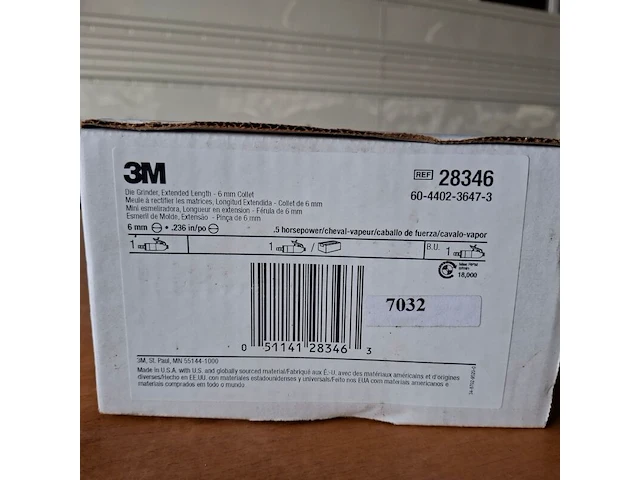 Pneumatische rechte stiftslijper 3m, 28346 | 6mm - afbeelding 5 van  5