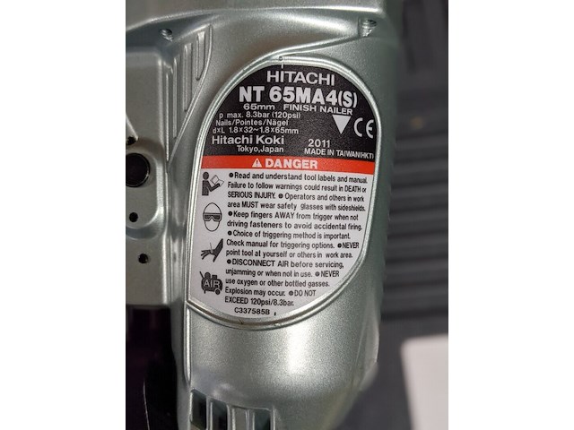 Pneumatische tacker hitachi, nt65ma4(s) - afbeelding 3 van  4