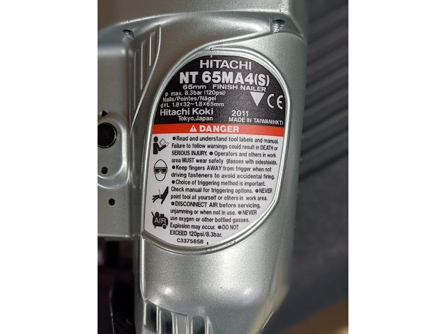 Pneumatische tacker hitachi, nt65ma4(s) - afbeelding 4 van  5