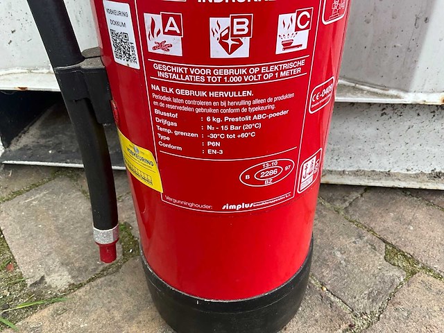 Poeder 6kg brandblusser - afbeelding 3 van  4