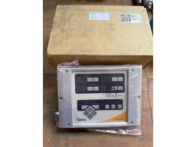 Poedercoat bedieningsfront, gema, optistar cg06/cg07, wit/grijs - afbeelding 1 van  4