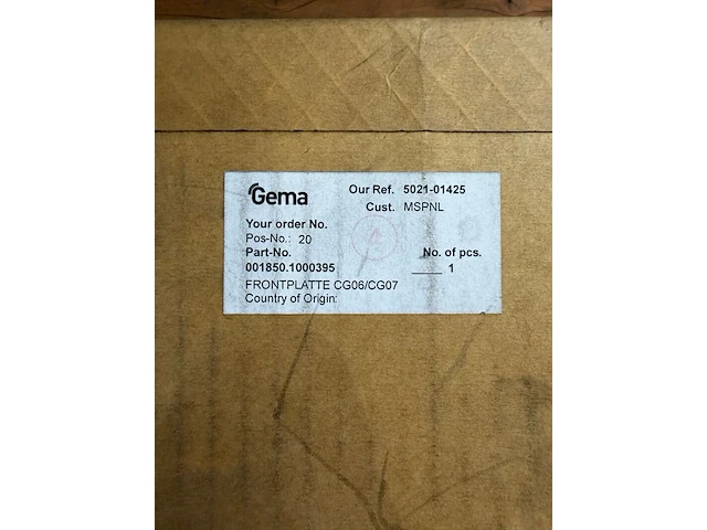 Poedercoat bedieningsfront, gema, optistar cg06/cg07, wit/grijs - afbeelding 4 van  4