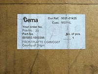 Poedercoat bedieningsfront, gema, optistar cg06/cg07, wit/grijs - afbeelding 4 van  4