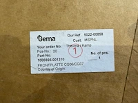 Poedercoat bedieningsfront, gema, optistar cg06/cg07, wit/grijs - afbeelding 2 van  4