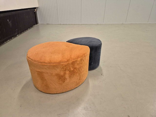 Poef - lily - hocker - pouf (2x) - afbeelding 2 van  4