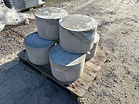 Poef beton - grijs - 45 x 30 cm (6x) - afbeelding 2 van  3