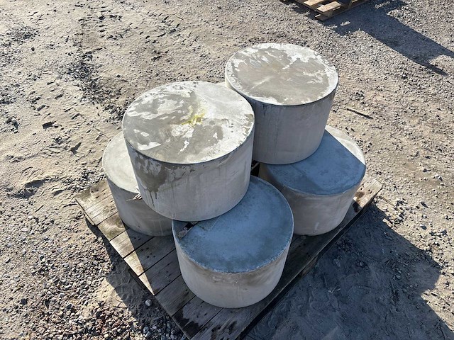 Poef beton - grijs - 45 x 30 cm (6x) - afbeelding 3 van  3