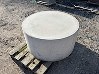 Poef beton - grijs - rond - 100 x 50 cm - afbeelding 1 van  3